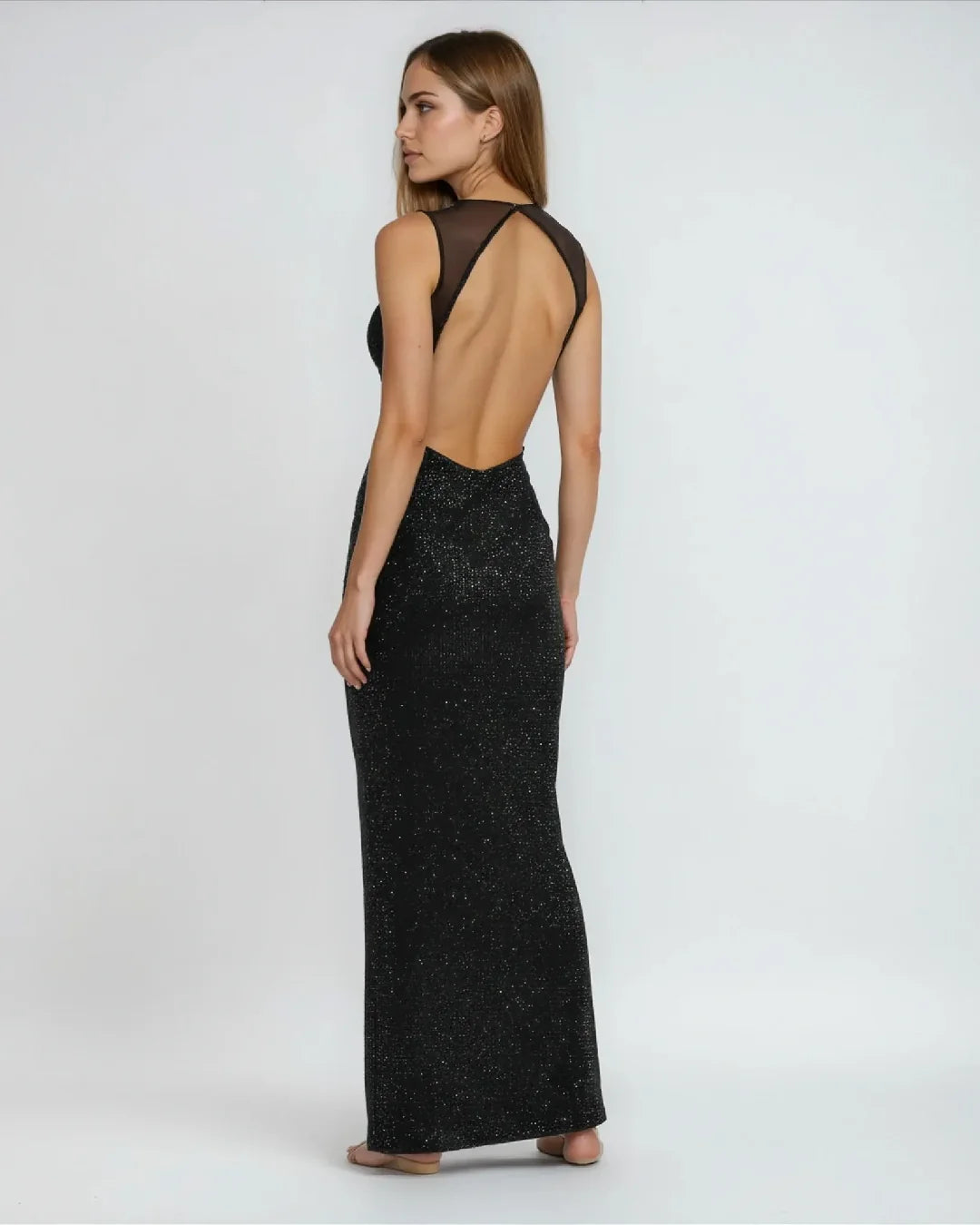 Robe de Cocktail Strass Nessa – Éclat scintillant pour vos soirées