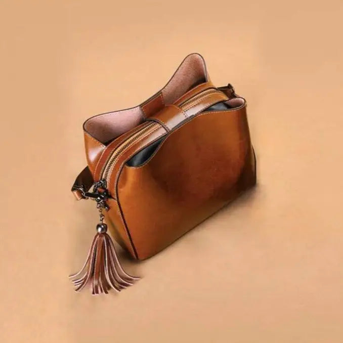 Petit Sac Bandoulière Cuir Marron - Enzo