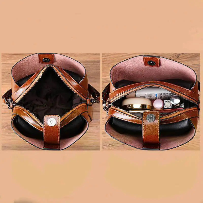 Petit Sac Bandoulière Cuir Marron - Enzo