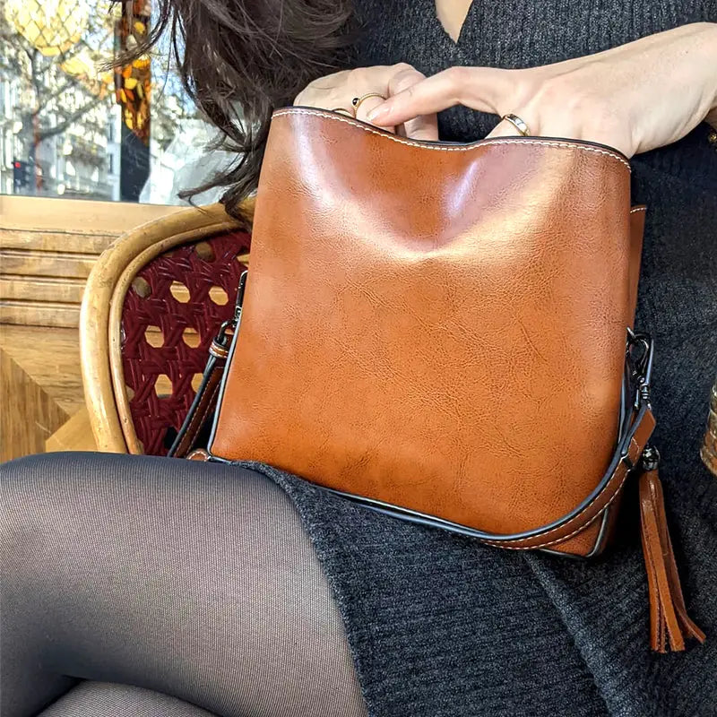 Petit Sac Bandoulière Cuir Marron - Enzo