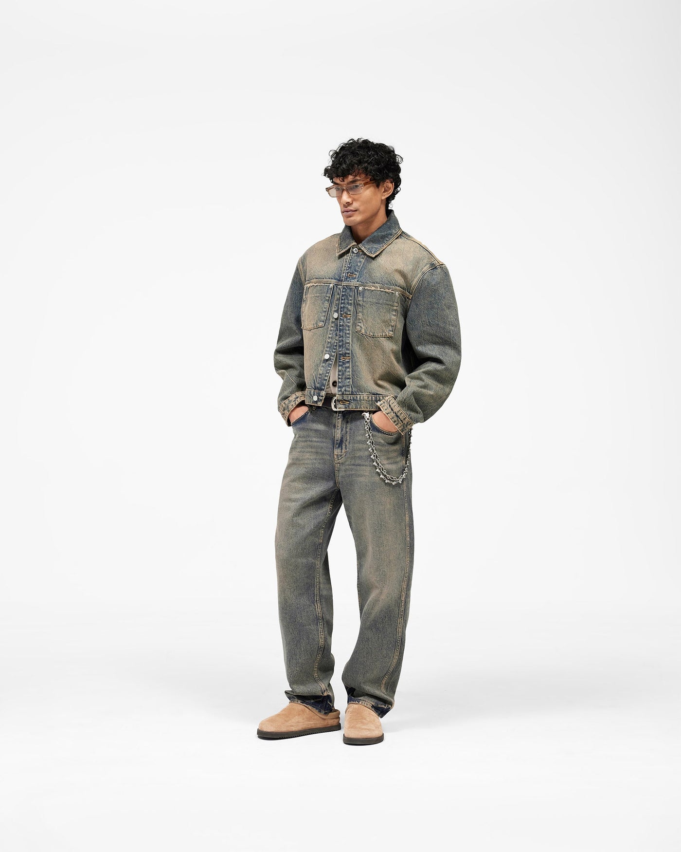 Denim Trucker - Blue Cream