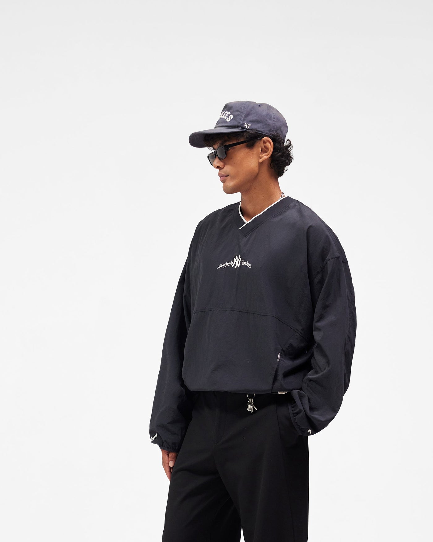 New York Yankees x Represent Nylon Pullover - Faded Black
