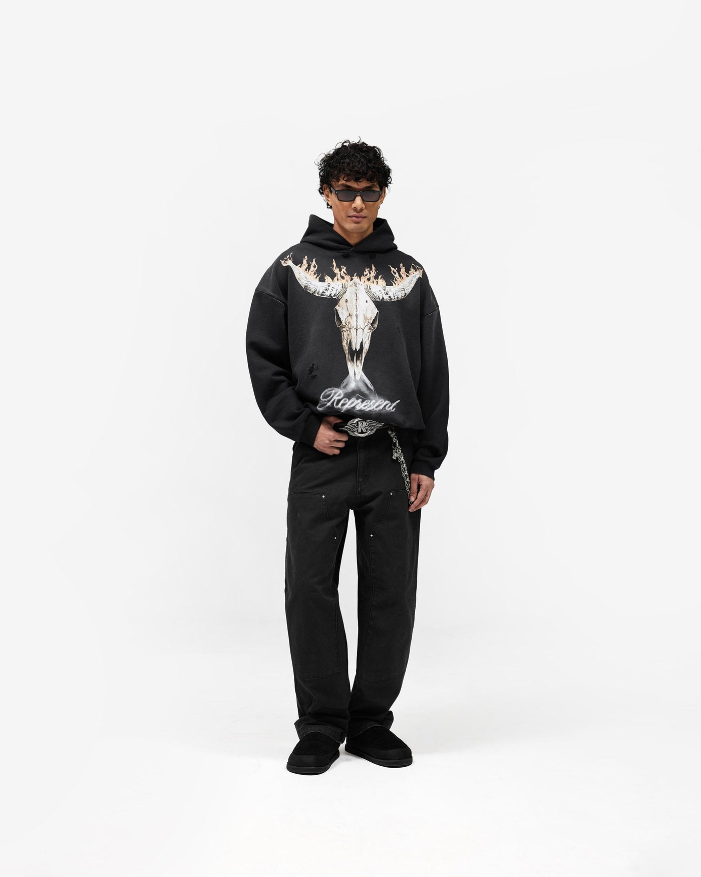 British Cowboys Hoodie - Stained Black