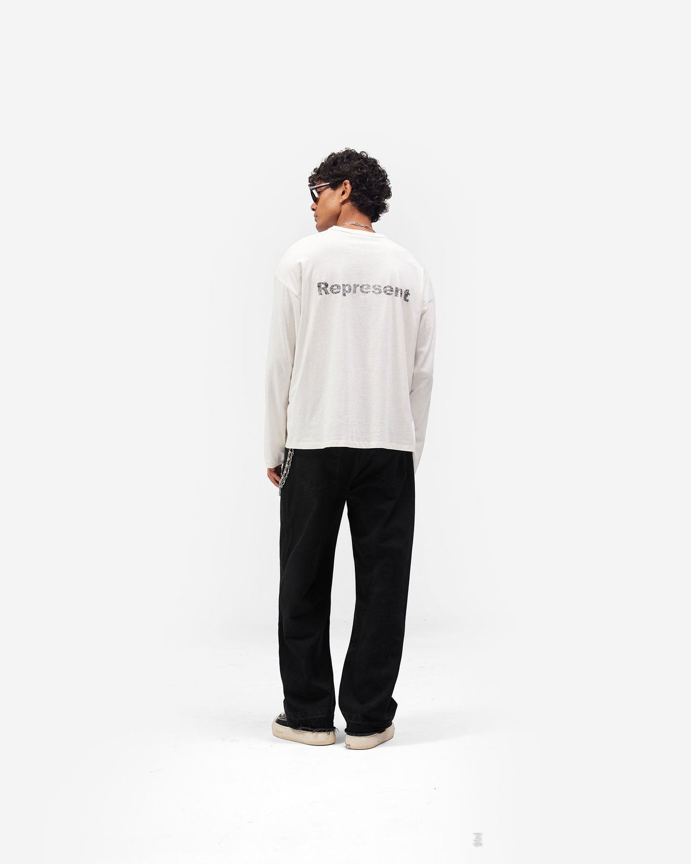 Lowercase Logo Long Sleeve T-Shirt - Flat White